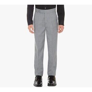 Calvin Klein Flat-Front Slim Fit Suit Pants Size 10 Lt. Grey New With Tags